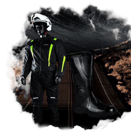 Casos botas chaquetas motociclistas