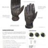 GUANTE MOTO DE PIEL CAFE RACER/ NEGRO /MONLEG