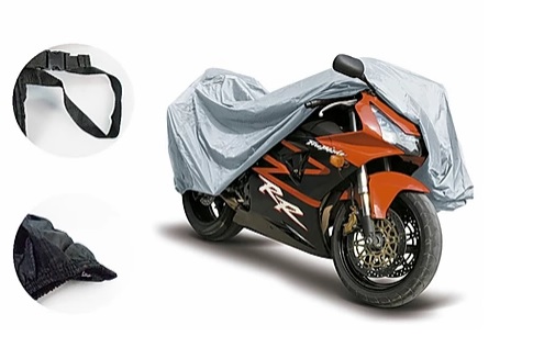 Funda Moto Impermeable Grande Material PEVA 240 x 140 cms Proteccion Lluvia  Sol Polvo Funda para Moto Funda Moto Grande Funda Moto Exterior Cubre Moto